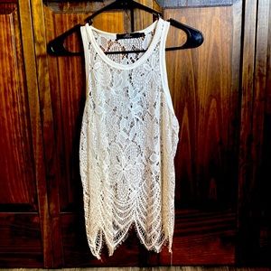 Lace see through tank